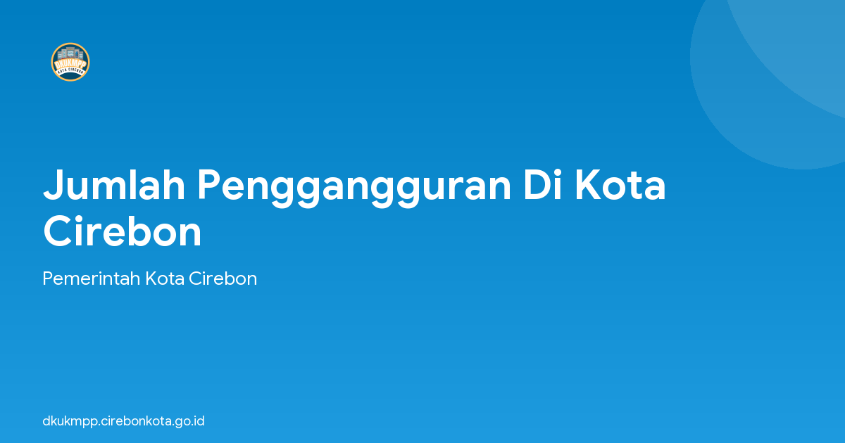 Jumlah Penggangguran Di Kota Cirebon