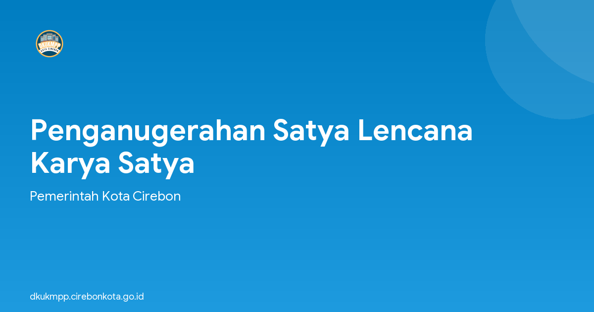 Penganugerahan Satya Lencana Karya Satya