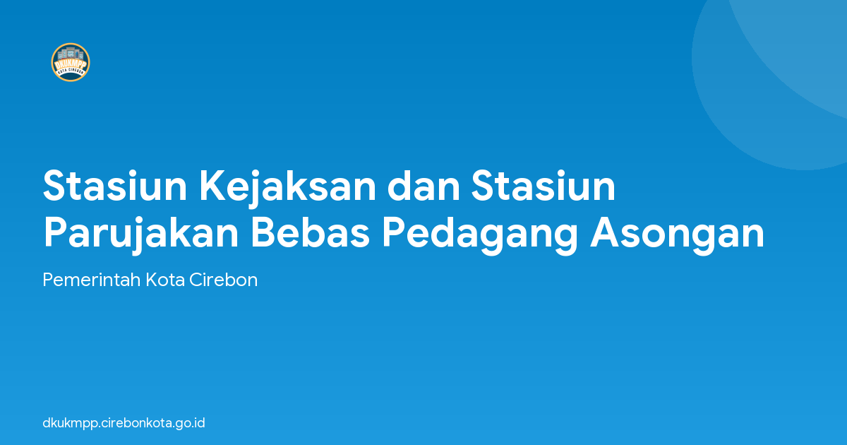 Stasiun Kejaksan dan Stasiun Parujakan Bebas Pedagang Asongan