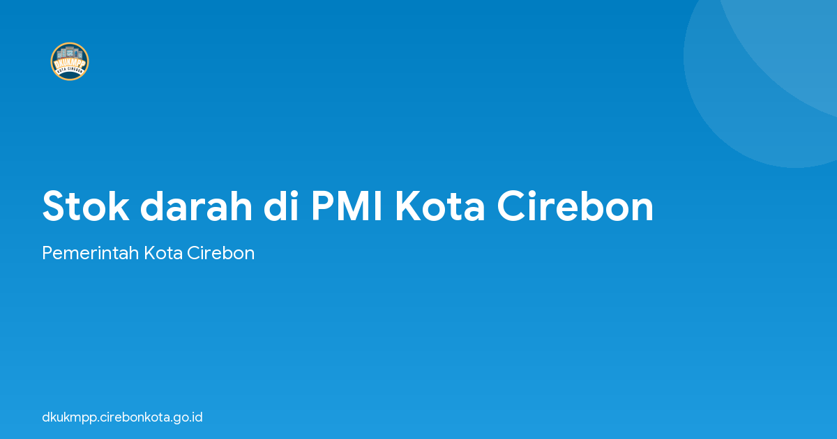 Stok darah di PMI Kota Cirebon