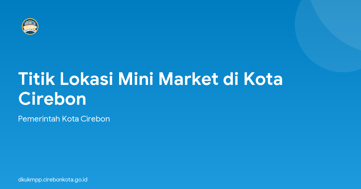 Titik Lokasi Mini Market di Kota Cirebon